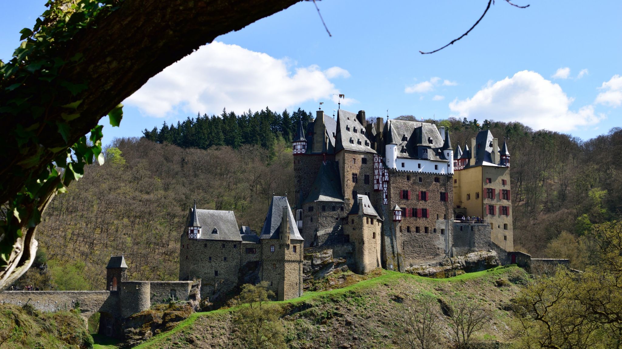 Eltz Castle from the side, Germany
