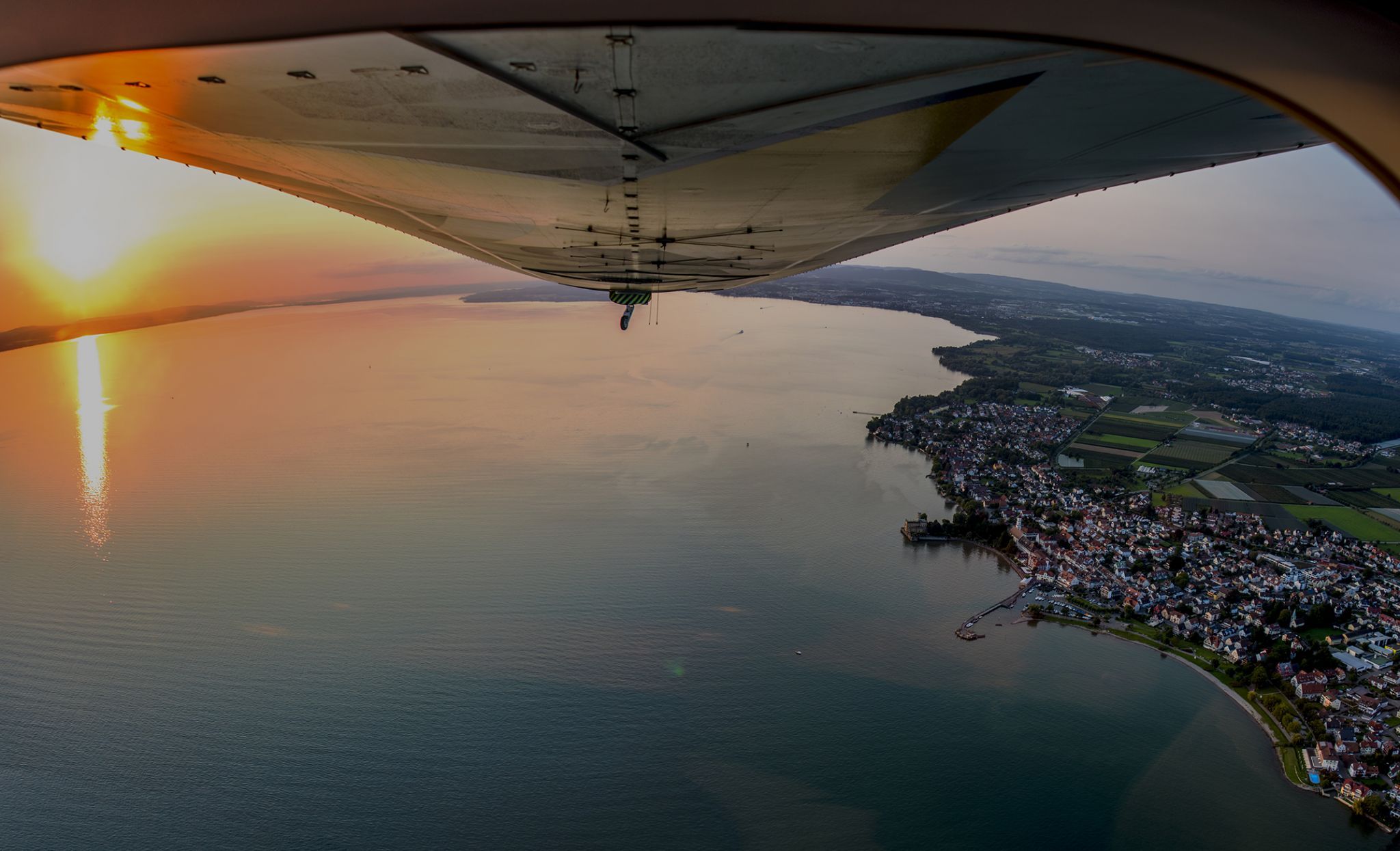 Friedrichshafen, Germany from a Zeppelin, Germany