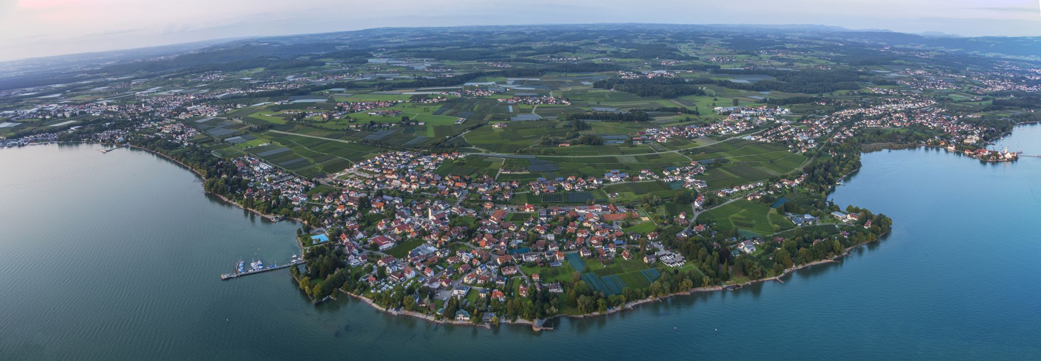 Friedrichshafen, Germany from a Zeppelin, Germany