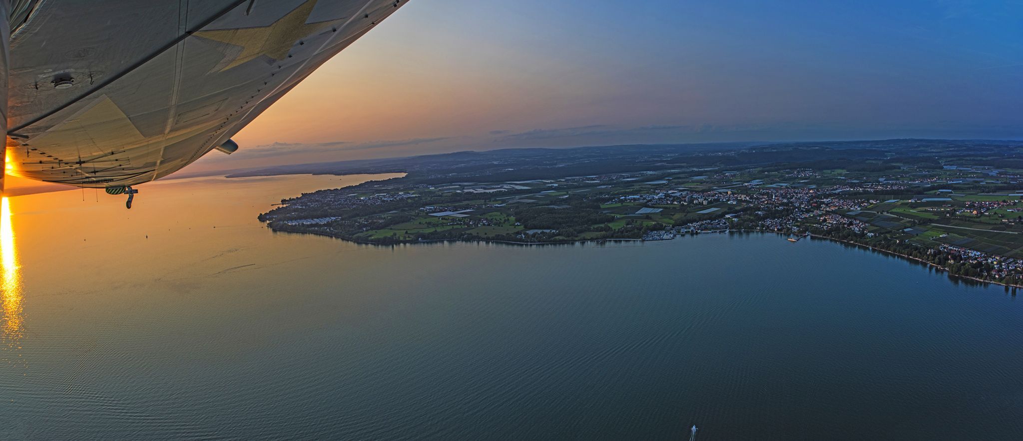 Friedrichshafen, Germany from a Zeppelin, Germany