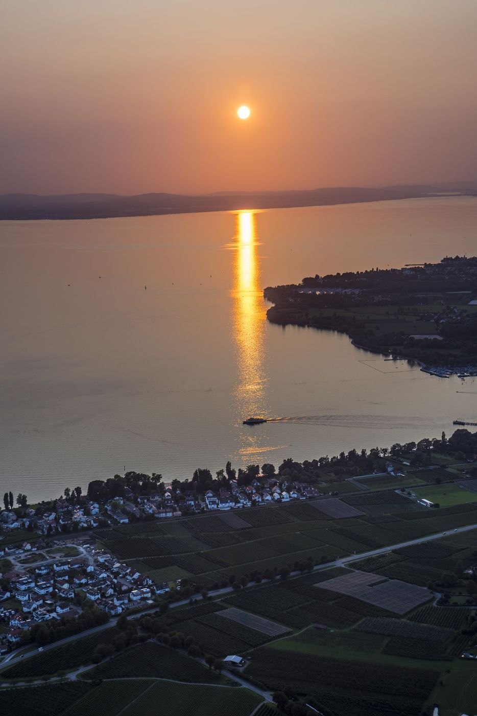 Friedrichshafen, Germany from a Zeppelin, Germany