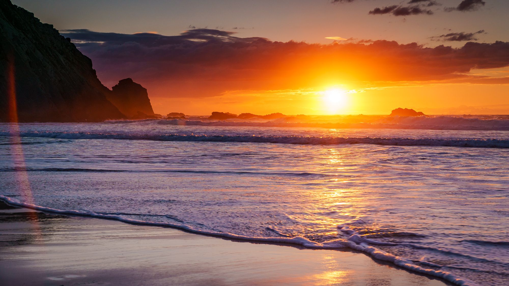 Golden Sunbeams (Praia do Castelejo), Portugal