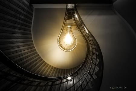 Light bulb staircase, Prague