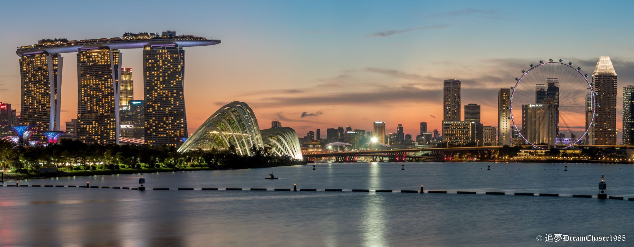 Marina Bay Sands from Marina Barrage, Singapore
