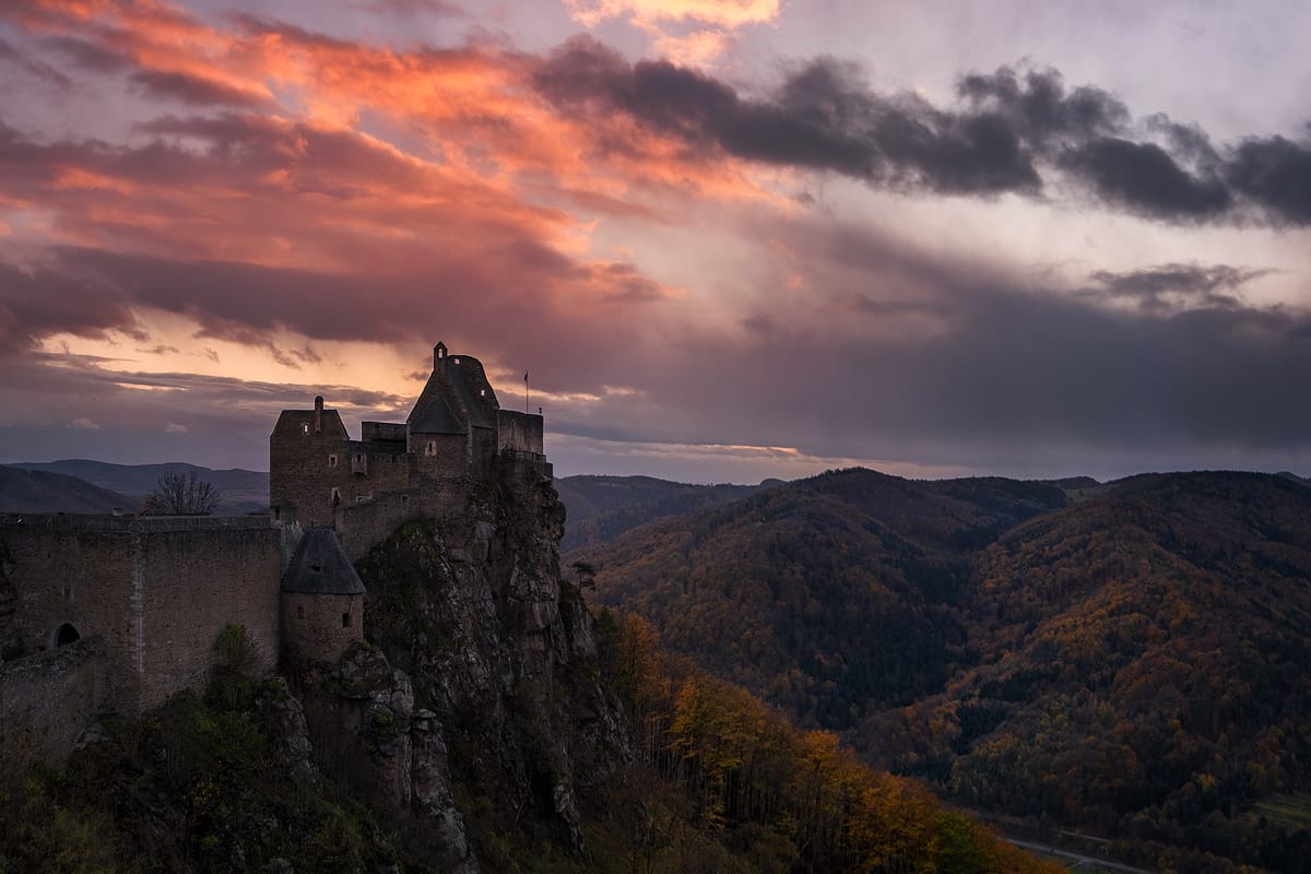Aggstein Castle from Druidentürme, Austria