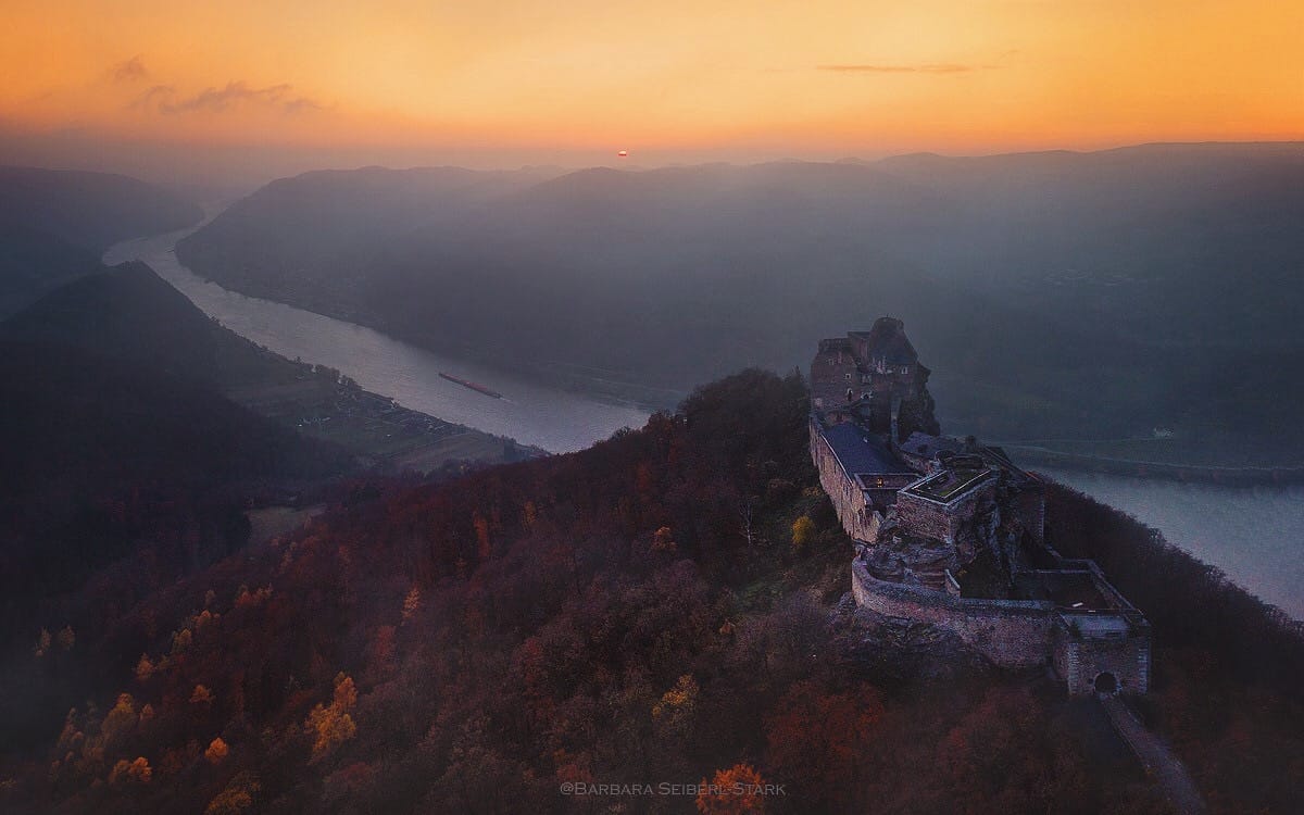 Aggstein Castle from Druidentürme, Austria