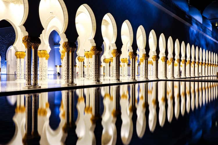 Pillars of Sheikh Zayed Mosque, Abu Dhabi