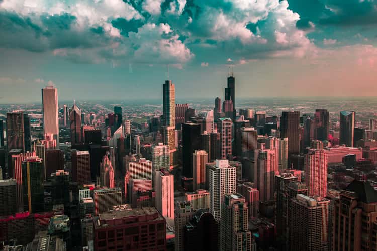 Southern view from John Hancock Center, Chicago