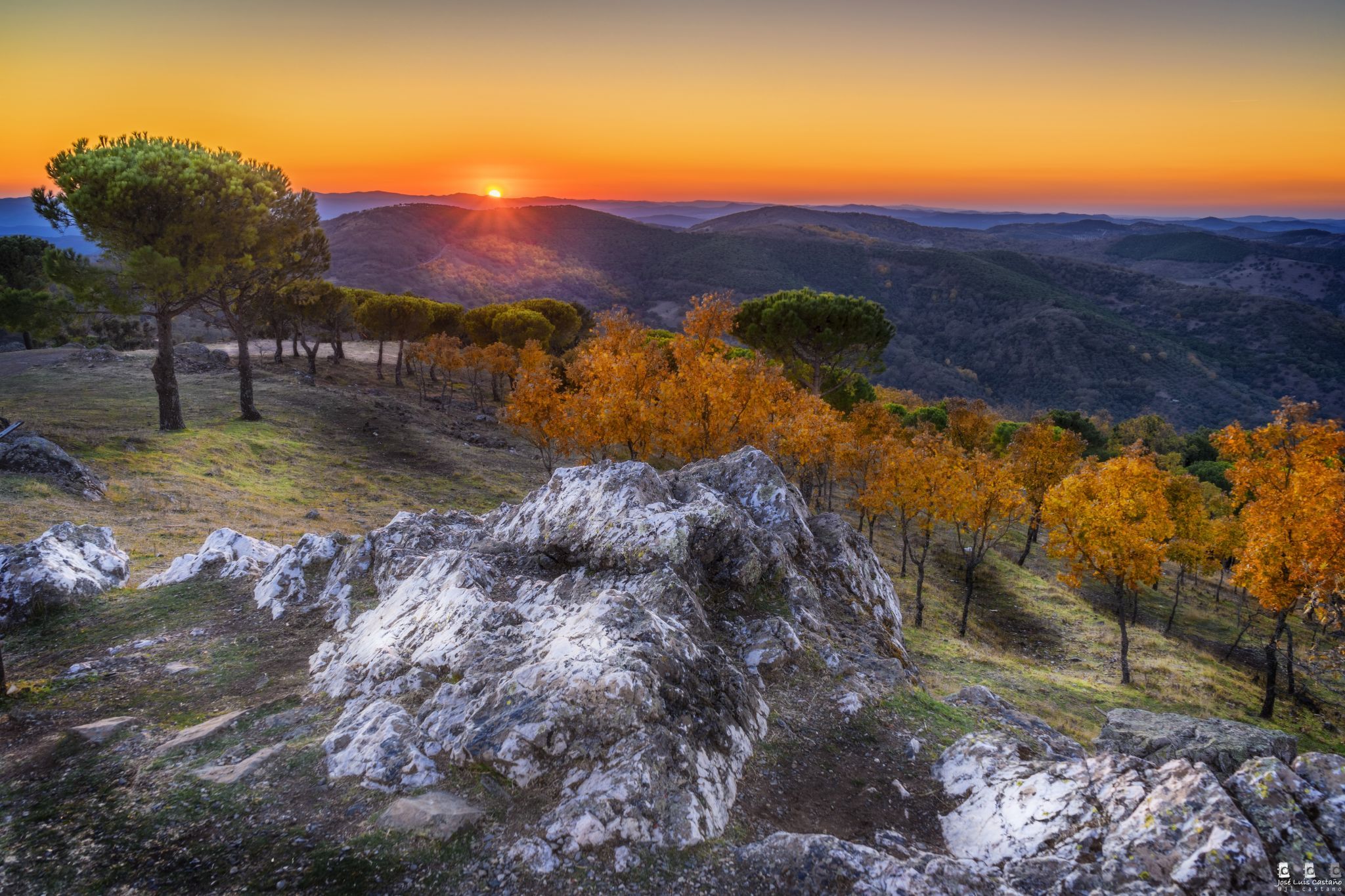 Sunset from Tentudía, Spain