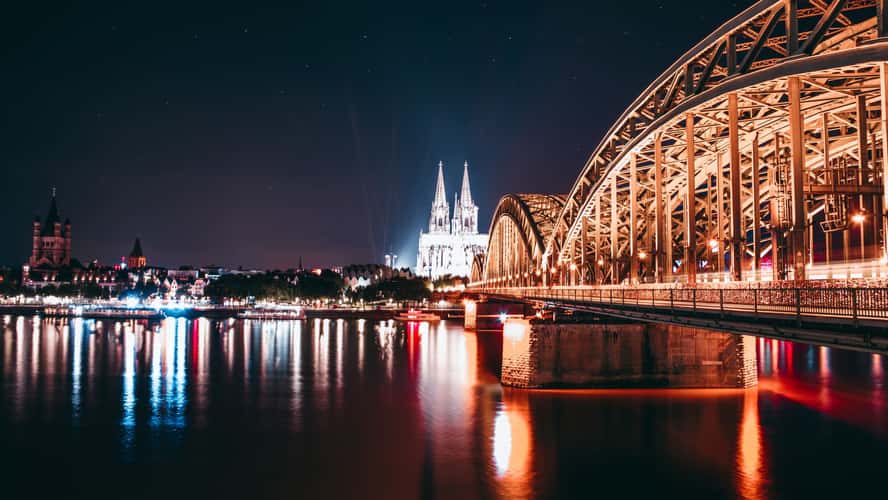 Hohenzollern Bridge with Cologne Cathedral, Cologne