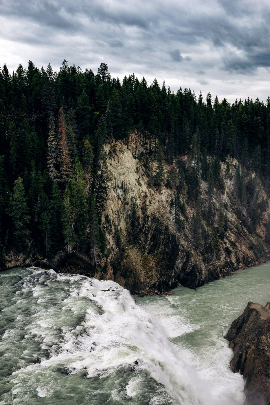 Upper view Wapta Falls, Yoho National Park, Canada