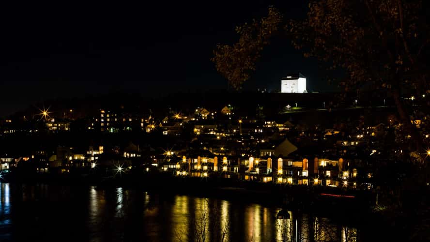 View over Nidelva towards Nidaros and Kristiansten