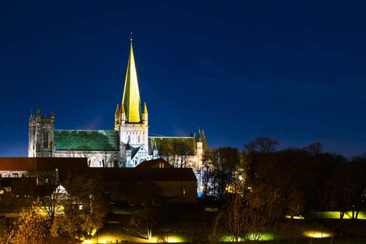 View over Nidelva towards Nidaros and Kristiansten