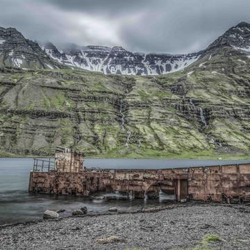 Abandoned landing craft, Iceland