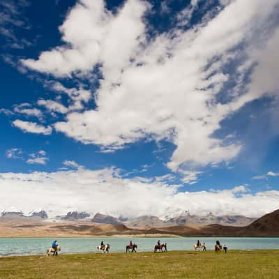 On the shores of Lake Karakul, China