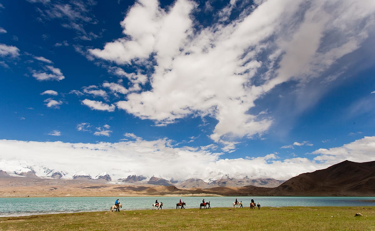 On the shores of Lake Karakul, China