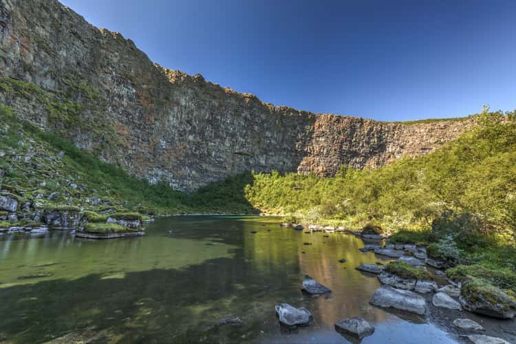 Canyon Ásbyrgi, Iceland