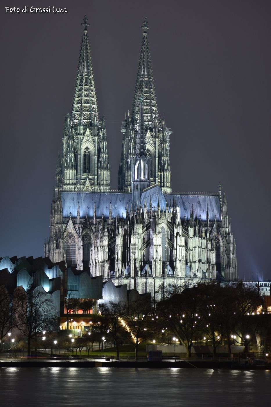 Cologne Cathedral from Severinsbridge, Germany