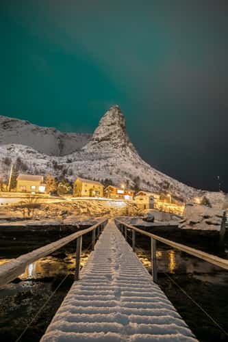 Horn from wooden bridge viewpoint, Reine, Lofoten