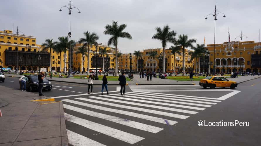 Lima PERU Main plaza and Basilica Convento San Francisco.