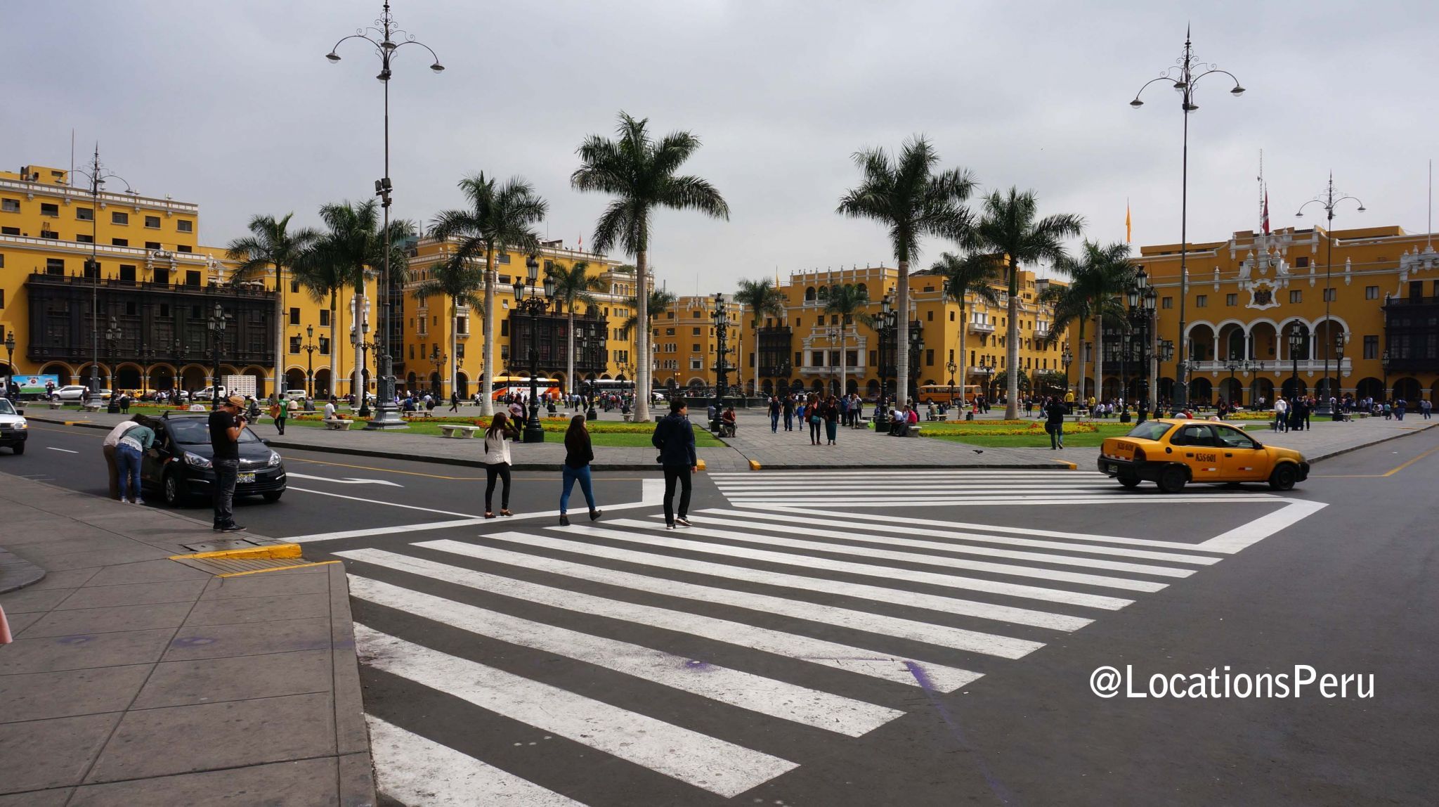 Lima PERU Main plaza and Basilica Convento San Francisco., Peru