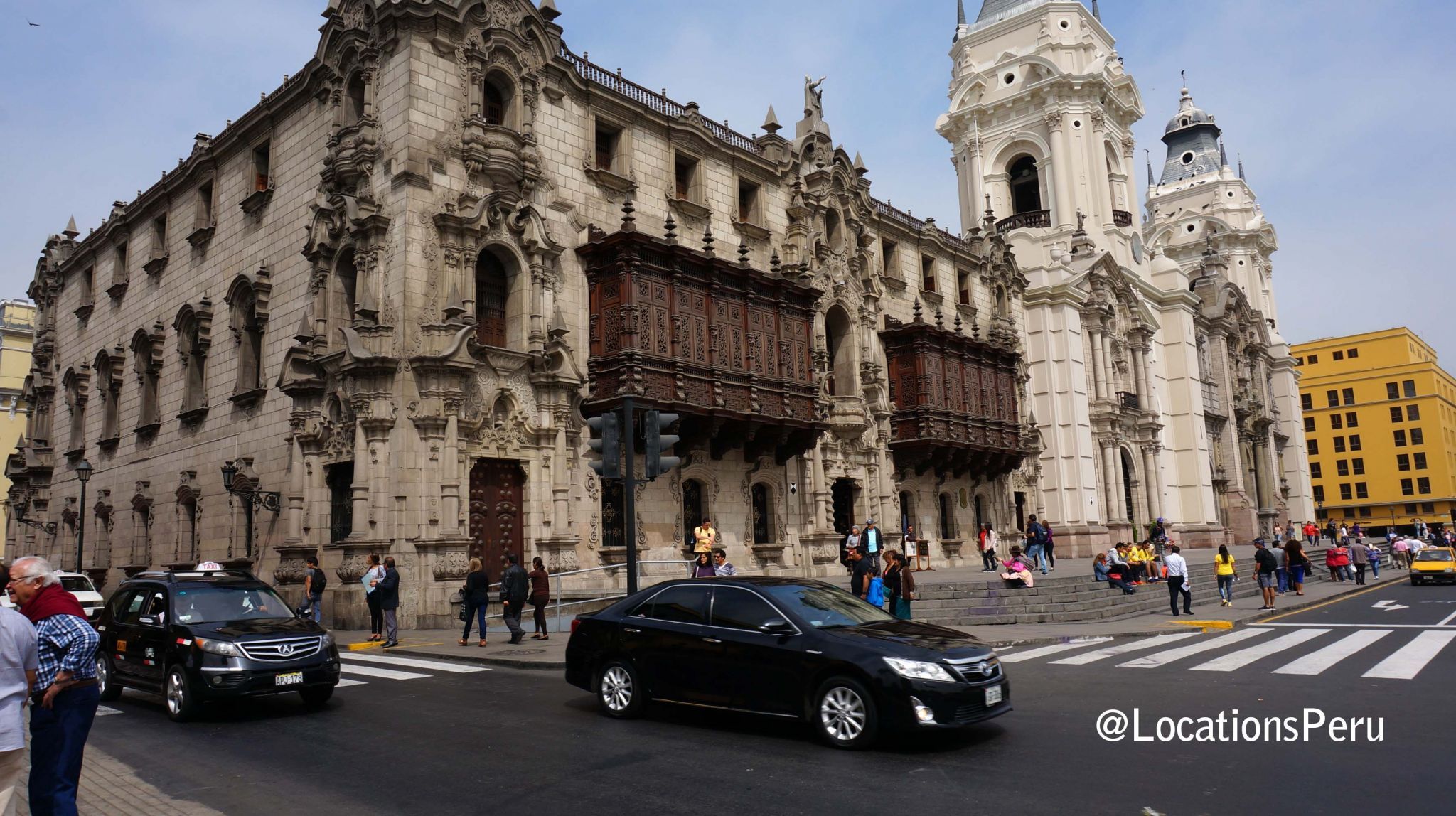 Lima PERU Main plaza and Basilica Convento San Francisco., Peru