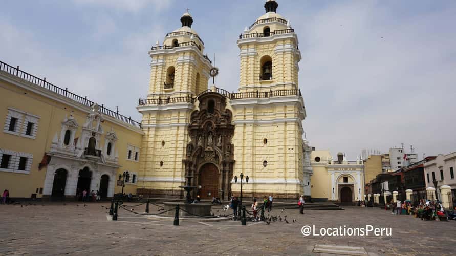 Lima PERU Main plaza and Basilica Convento San Francisco.