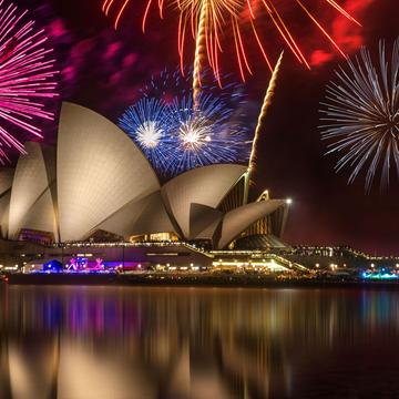 New Years Eve Fireworks On An Iconic Circular Quay, Australia