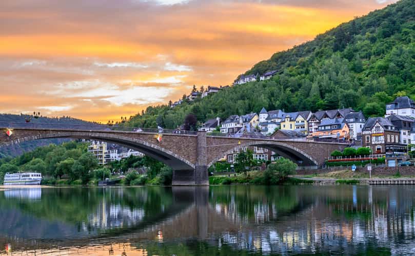Skagerak-Bridge with St Remaclus, Cochem