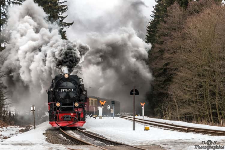 Steam train, Brocken, Harz