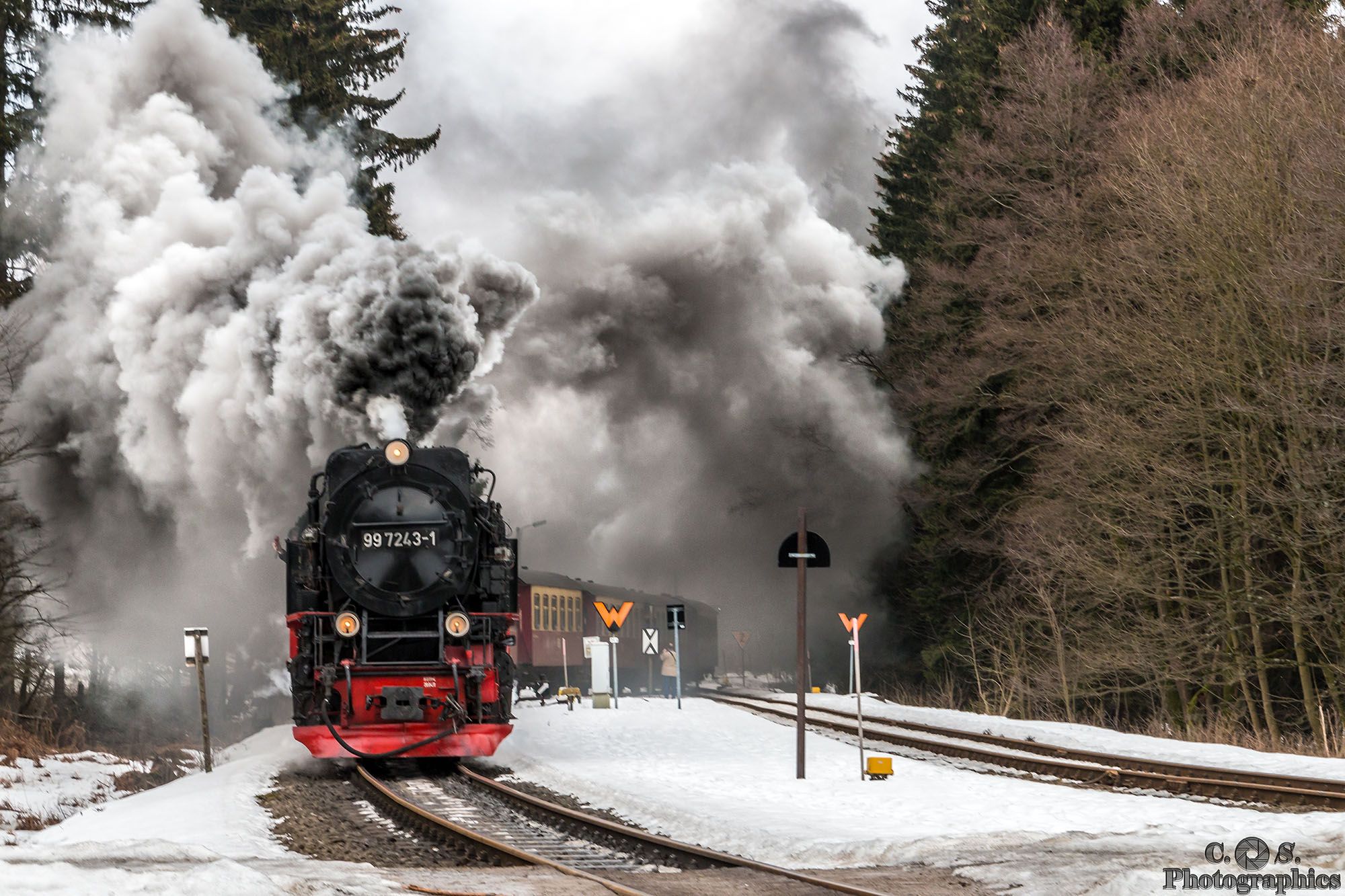 Steam train, Brocken, Harz, Germany