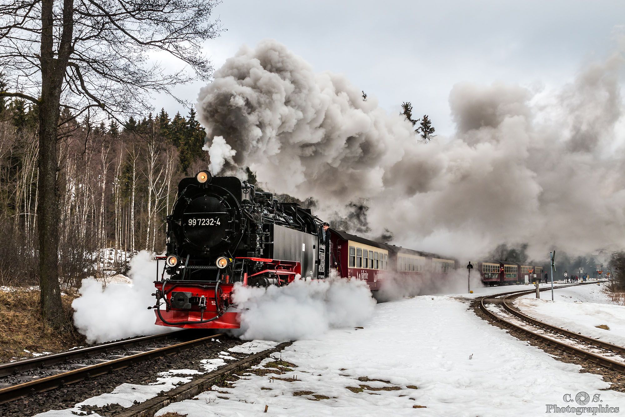 Steam train, Brocken, Harz, Germany