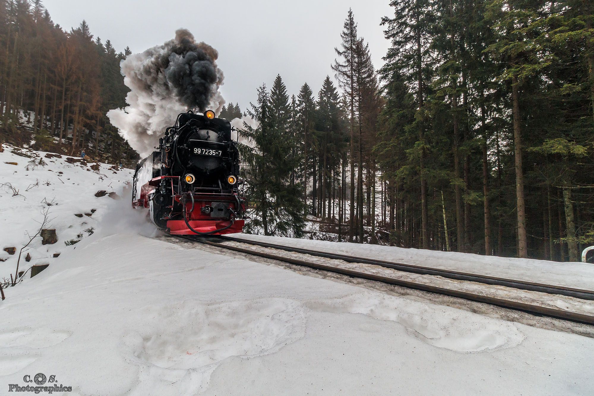 Steam train, Brocken, Harz, Germany
