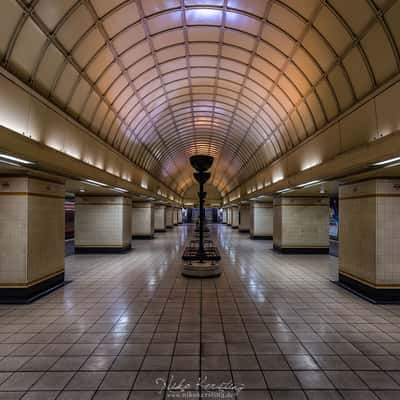 The Concourse at Gants Hill Tube Station, London, United Kingdom