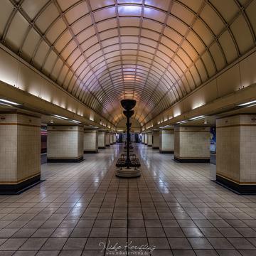 The Concourse at Gants Hill Tube Station, London, United Kingdom