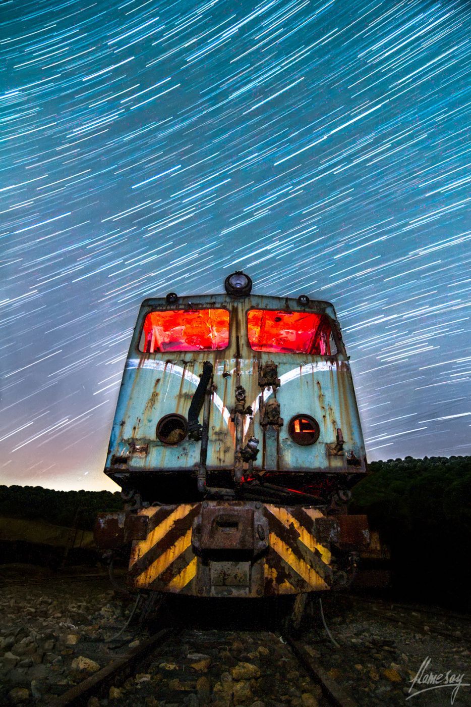 Trenes abandonados de Riotinto, Spain