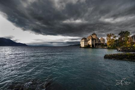 Chillon Castle at Lake Geneva