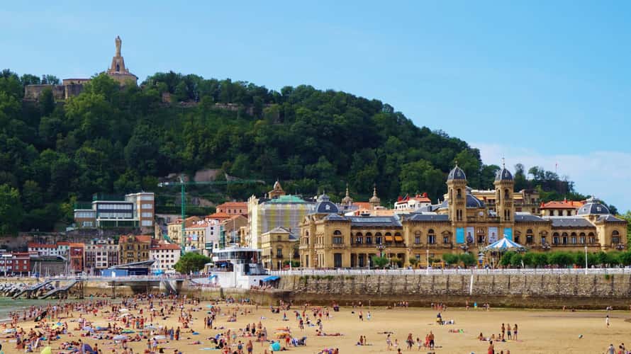 City Hall and Monte Urgull (San Sebastian)