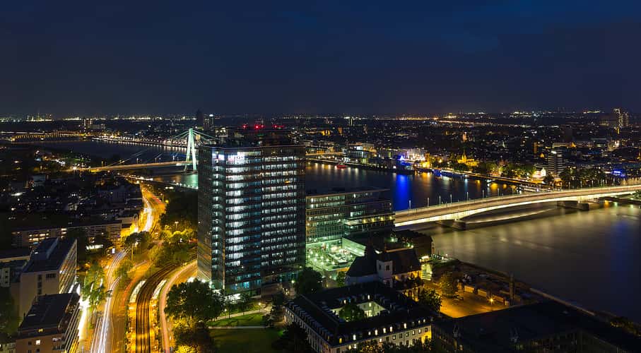 View from Triangle Tower in Cologne