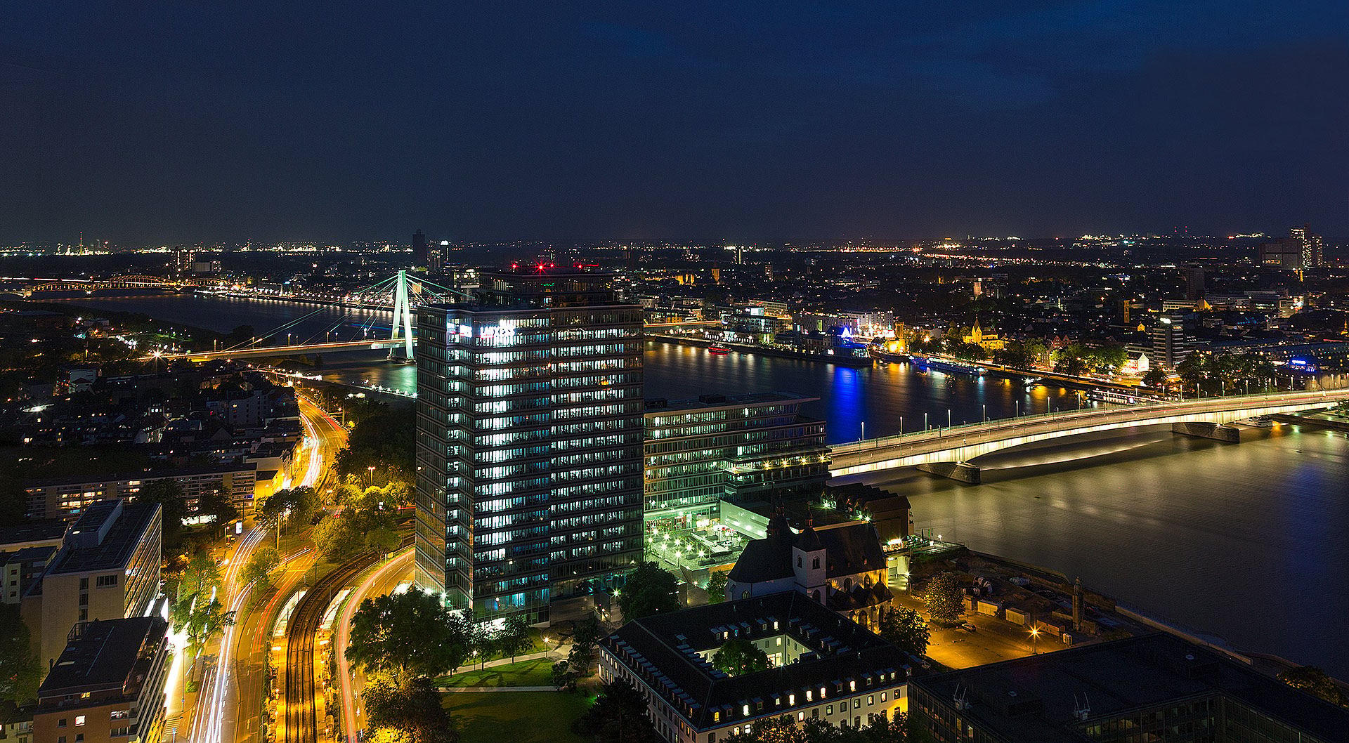 View from Triangle Tower in Cologne, Germany