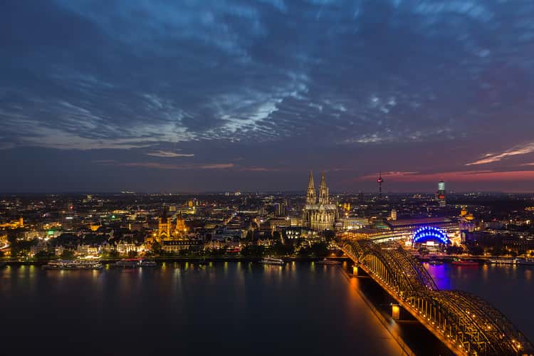 View from Triangle Tower in Cologne