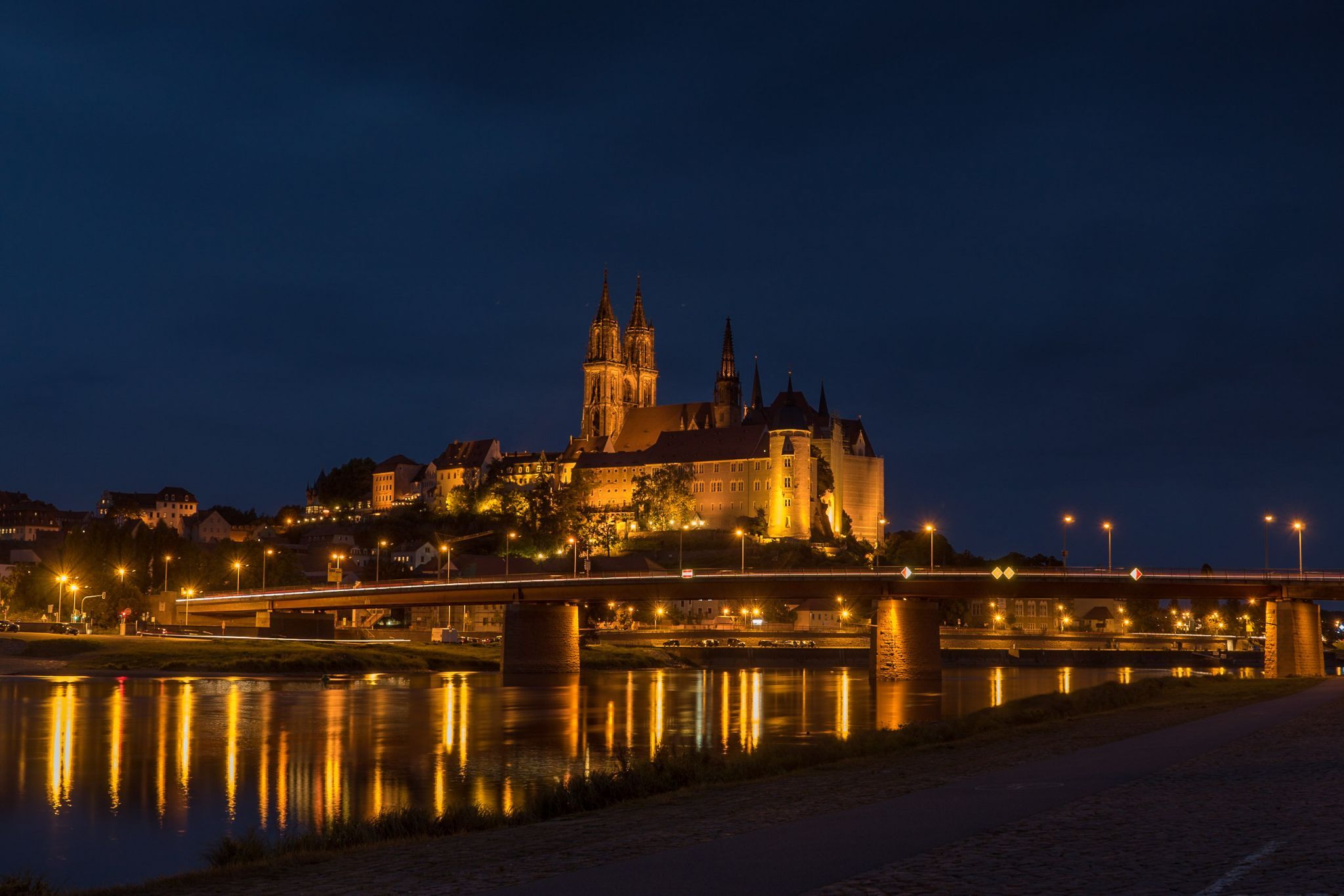 Dome from Elbe riverside, Meißen, Germany