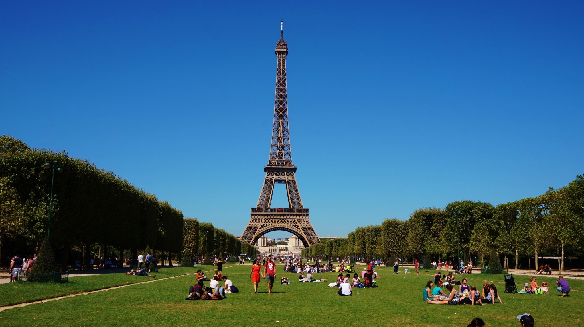 Eiffel Tower from Parc du Champs de Mars, France
