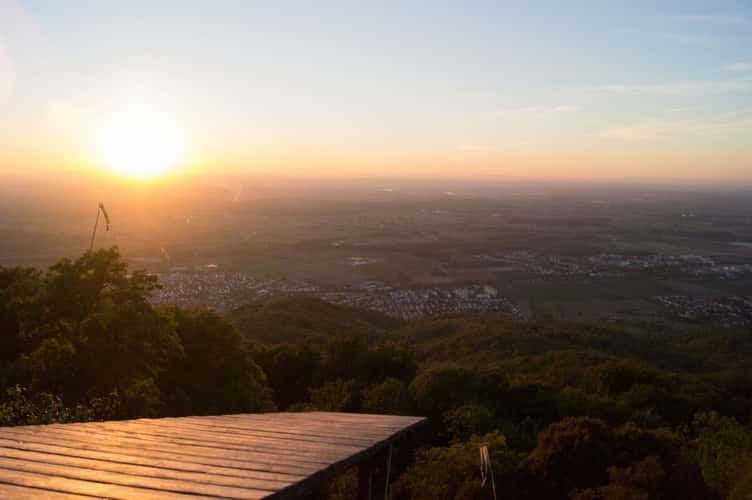Hang glider launch pad at Melibokus, Bensheim