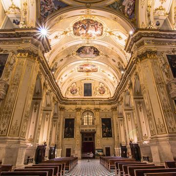 Inside Bergamo Cathedral, Italy