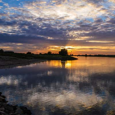 Island in the IJssel river, Netherlands