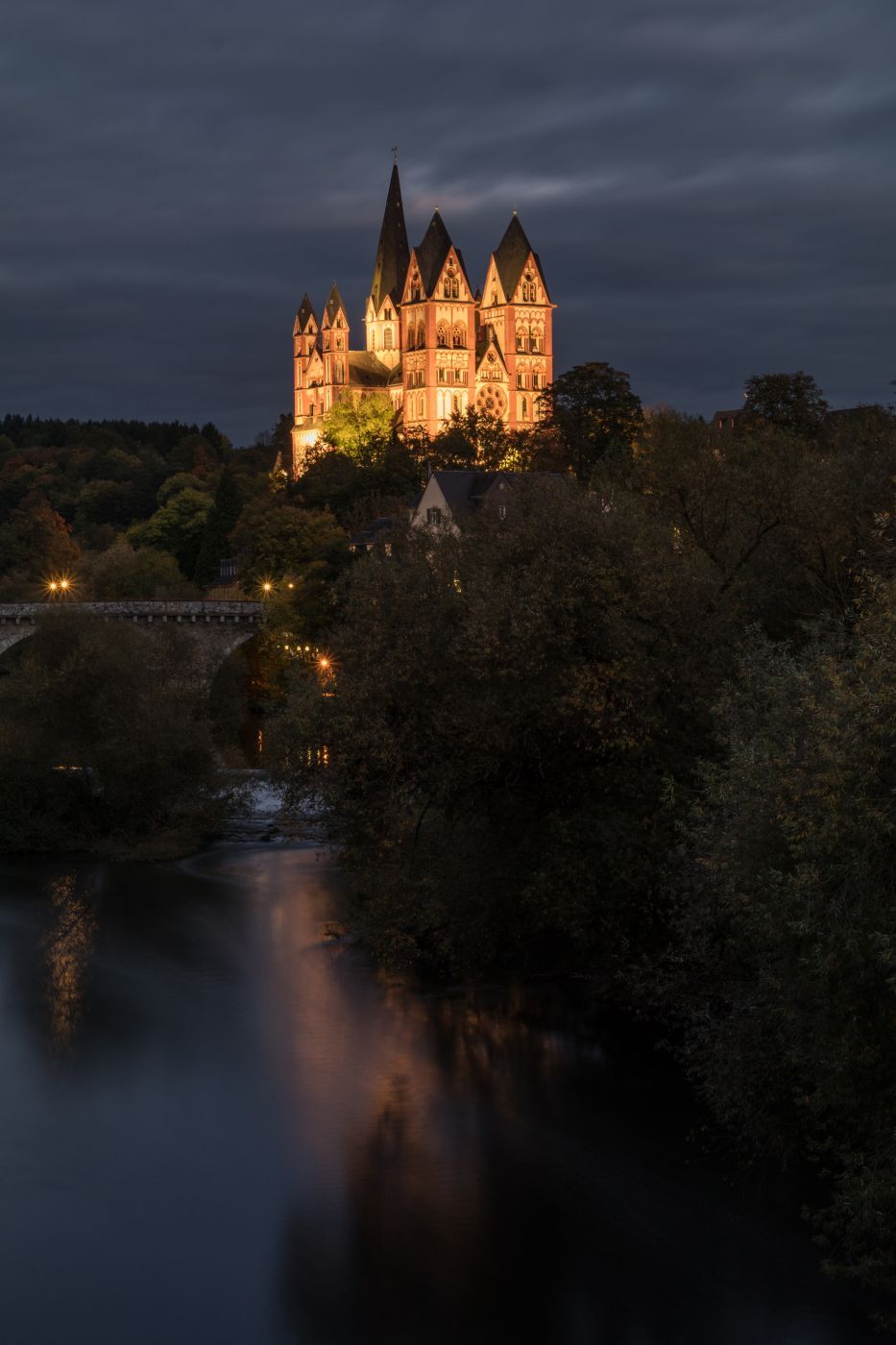Limburg Dom from the B54 Bridge, Germany