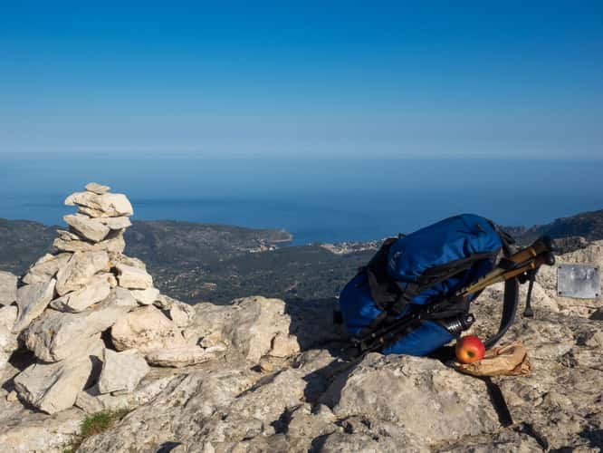 on top of l'ofre in the tramuntana mountains