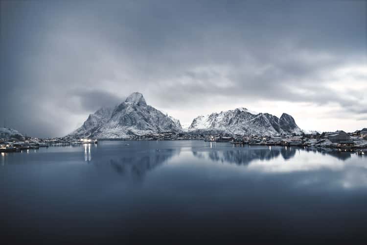 View of Reine from the waterfront, Lofoten