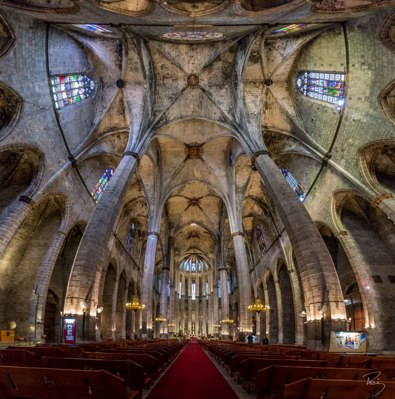 Santa Maria del Mar Vertorama, Barcelona, Spain